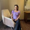 Scrunched Purple Shirt