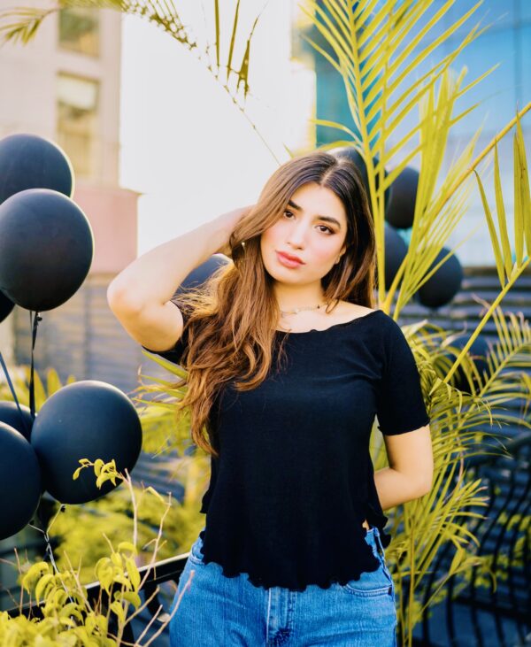 Black Round Hem Shirt