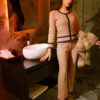 Baby pink Rib-Knit Co-Ord Set