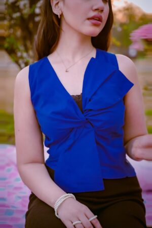 Blue Big Bow Shirt
