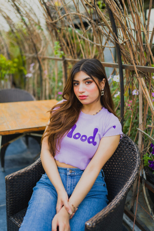 Lilac Mood Crop Shirt