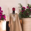 3pc Olive Green A-line Suit with Side Slits