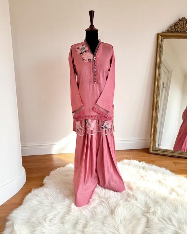 Pink Farshi Shalwar Suit
