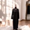 Black Chikankari Kurta with Butterfly Neckline