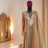 3pc Olive Green A-line Suit with Side Slits