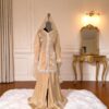 Beige 3-Piece Formal Set with Lace Detailing
