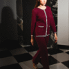 Maroon Waffle-Knit Co-Ord Set