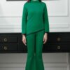 Green Rib-Knit Co-Ord Set