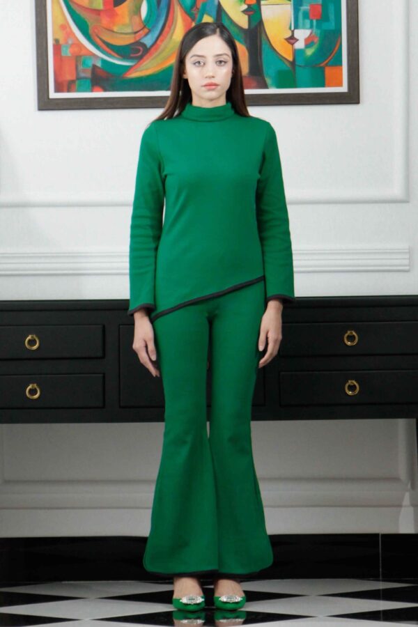Green Rib-Knit Co-Ord Set