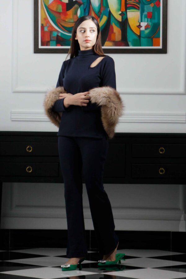 Blue Rib-Knit Co-Ord Set