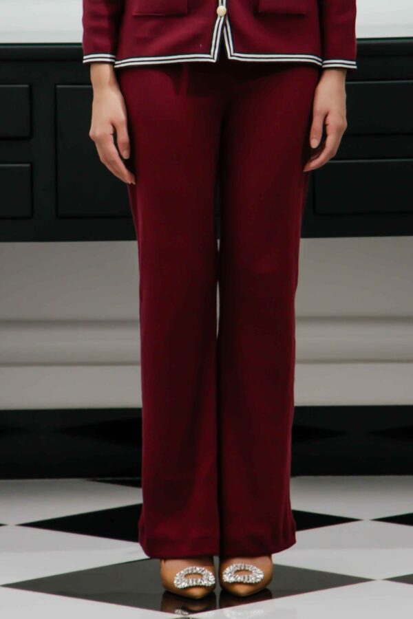 Maroon Waffle-Knit Co-Ord Set