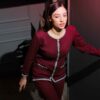 Maroon Waffle-Knit Co-Ord Set