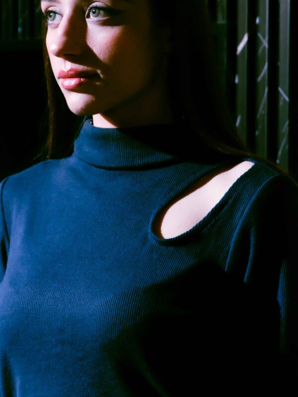 Blue Rib-Knit Co-Ord Set