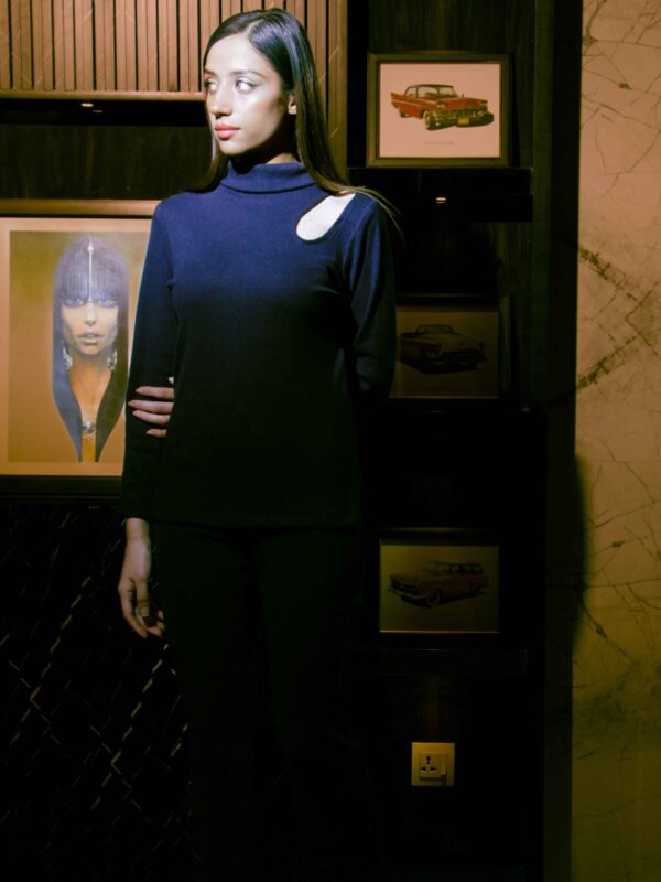 Blue Rib-Knit Co-Ord Set
